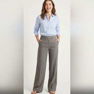 Tristan wool blend wide leg career pants grey size 6 @c1